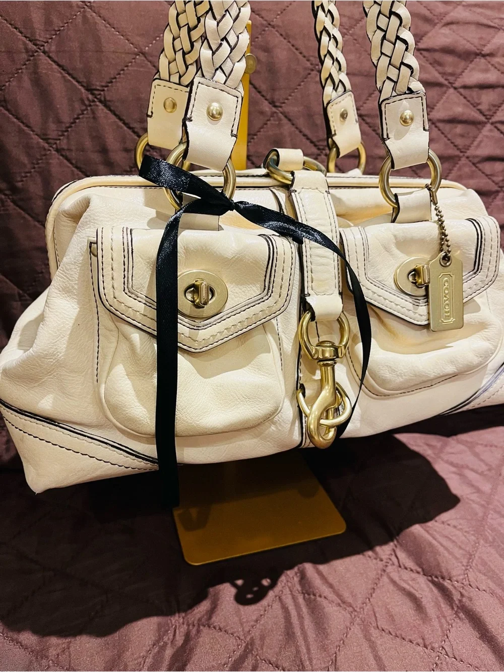 Coach limited edition Daphne legacy doctors satchel cream